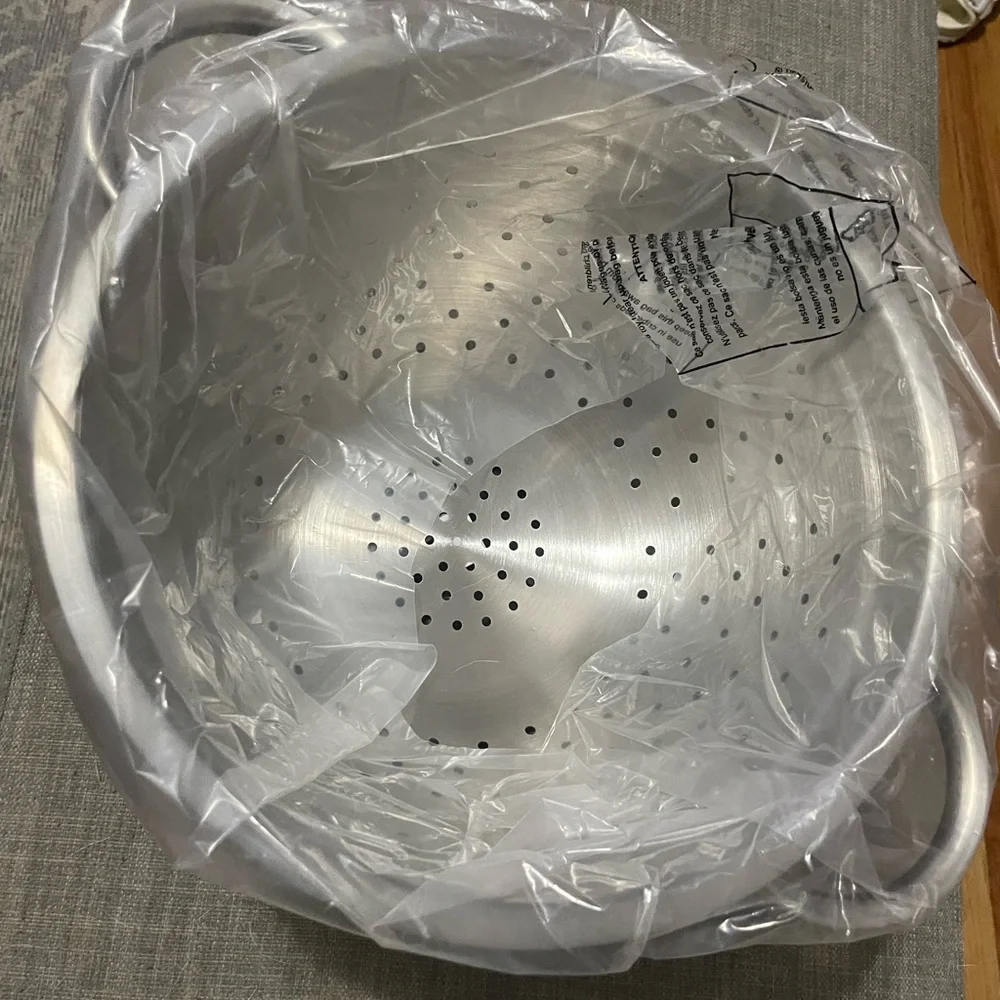 Crate&Barrel Silver Colander
